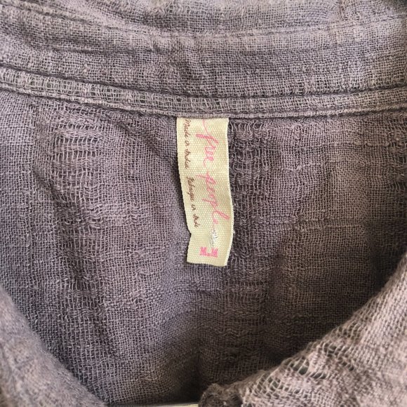 Free People linen button down top - Picture 3 of 4